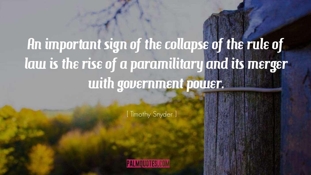 Government Power quotes by Timothy Snyder