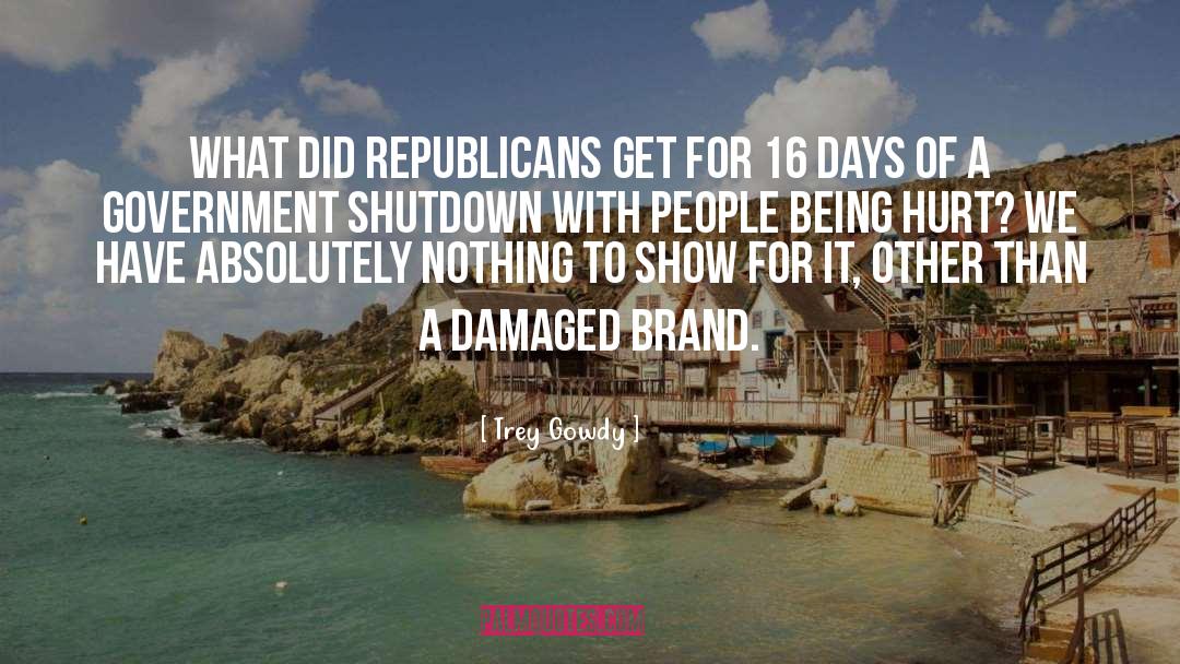 Government Shutdown quotes by Trey Gowdy