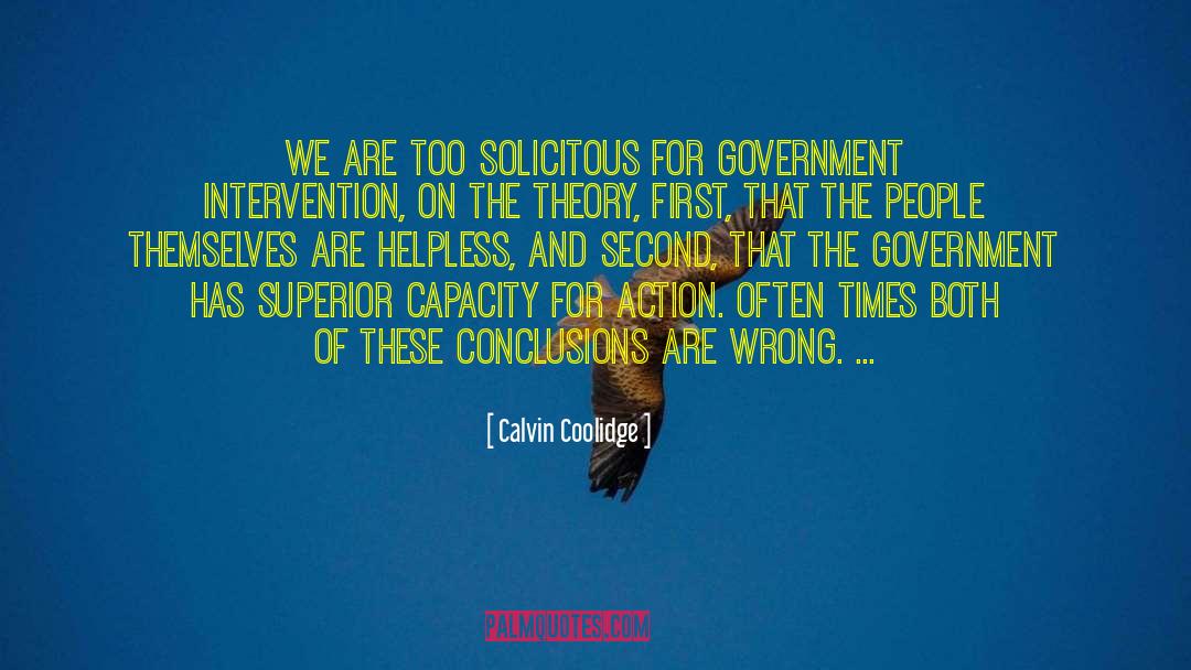 Government Welfare quotes by Calvin Coolidge