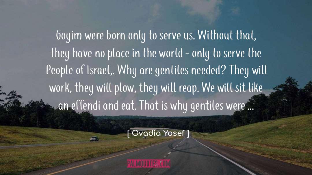 Goyim quotes by Ovadia Yosef