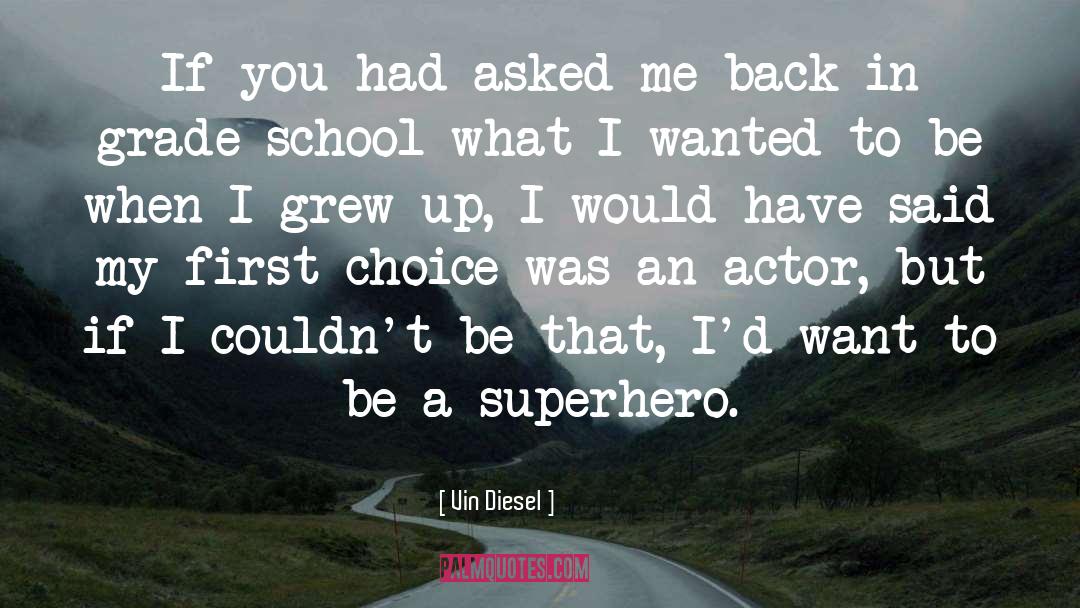 Grades In School quotes by Vin Diesel