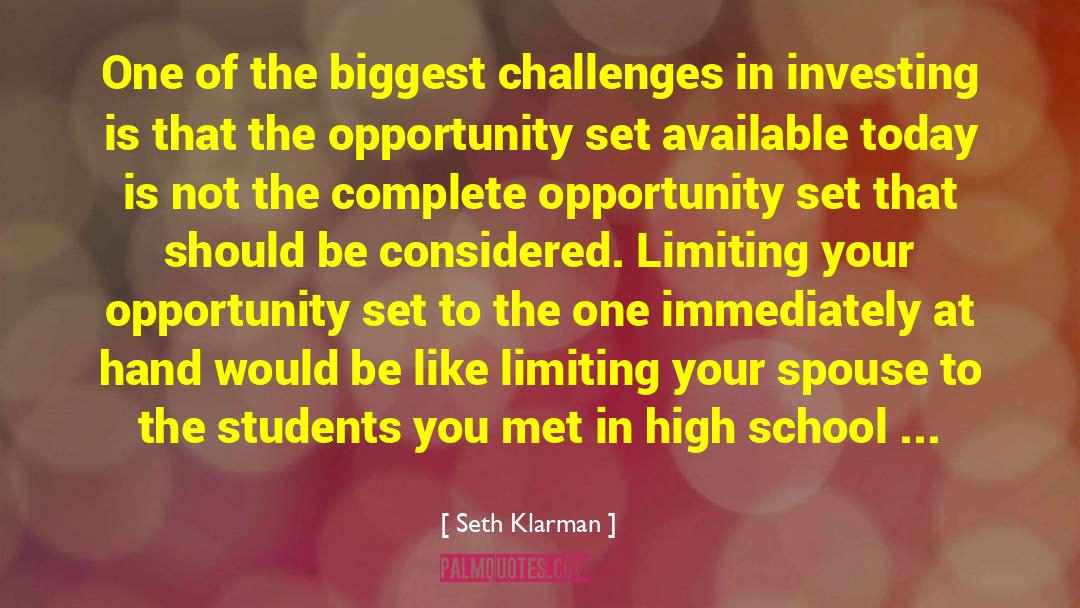 Graduating High School Students quotes by Seth Klarman