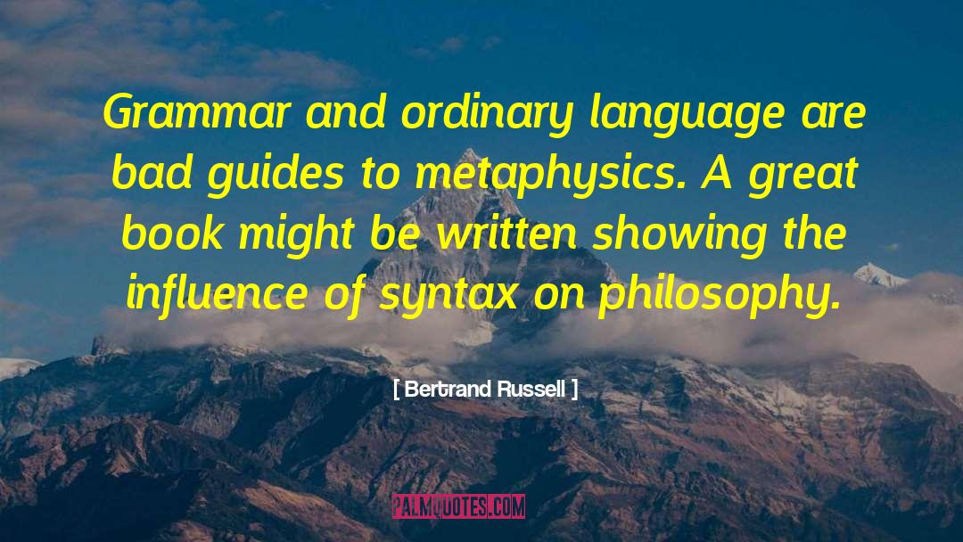 Grammar quotes by Bertrand Russell