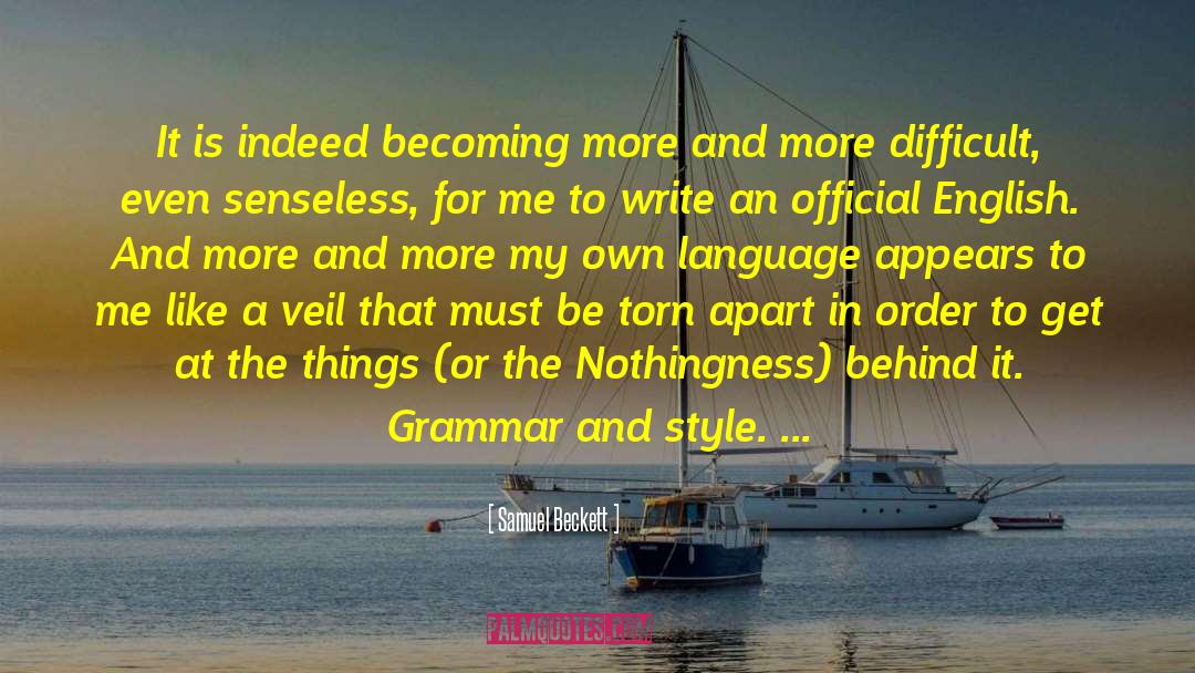 Grammar quotes by Samuel Beckett