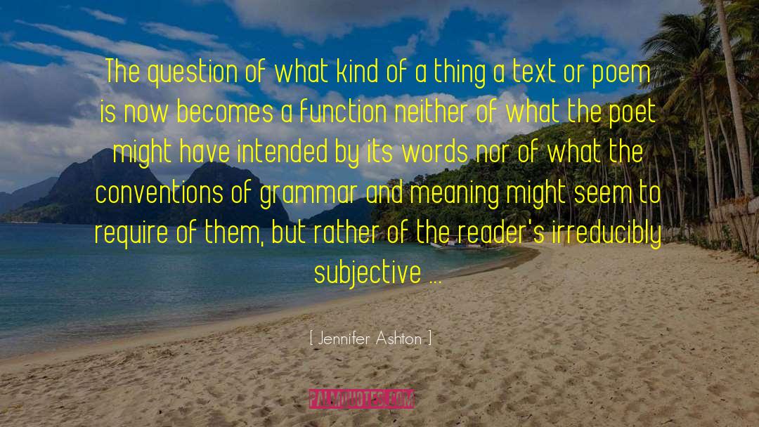 Grammar quotes by Jennifer Ashton