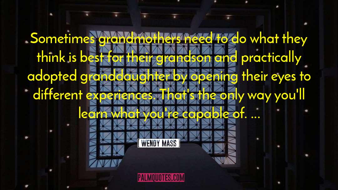 Granddaughter quotes by Wendy Mass