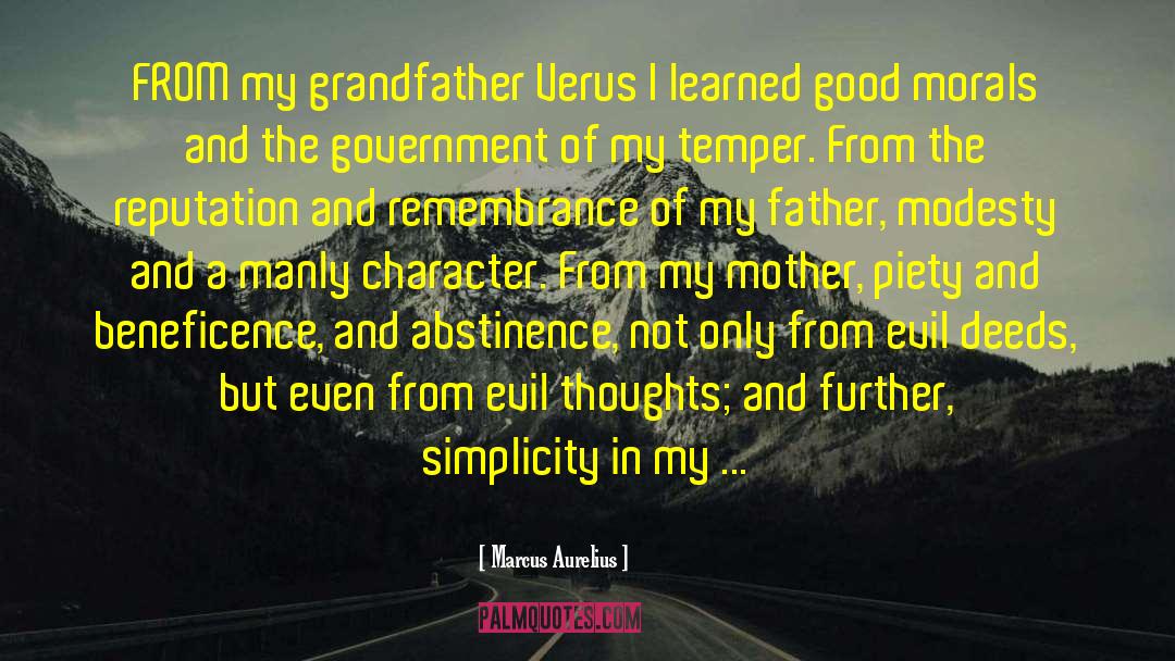 Grandfather quotes by Marcus Aurelius