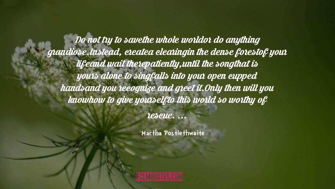 Grandiose quotes by Martha Postlethwaite