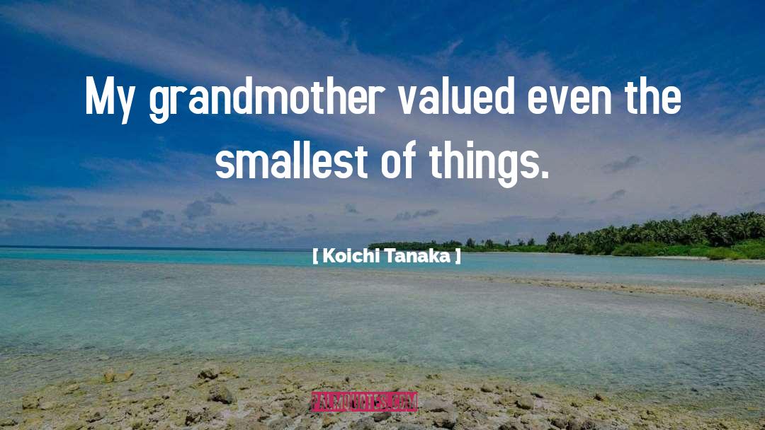 Grandmother quotes by Koichi Tanaka