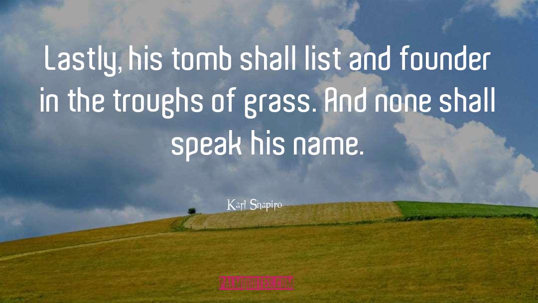 Grass quotes by Karl Shapiro