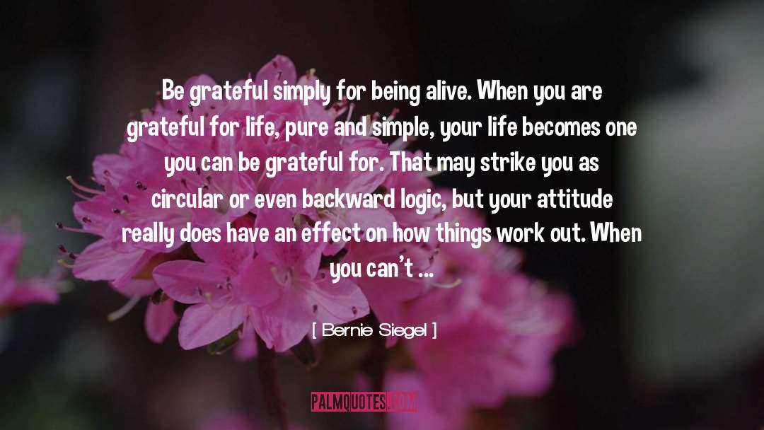 Grateful For Life quotes by Bernie Siegel