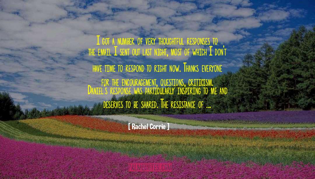 Grateful Thanks quotes by Rachel Corrie