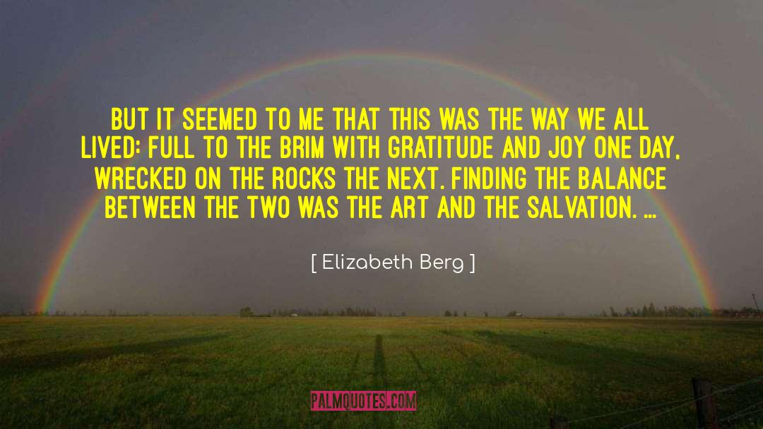 Gratitude And Joy quotes by Elizabeth Berg