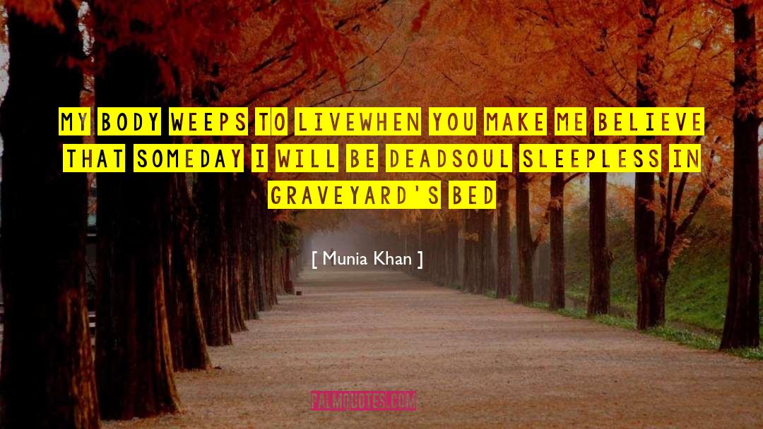 Graveyards quotes by Munia Khan