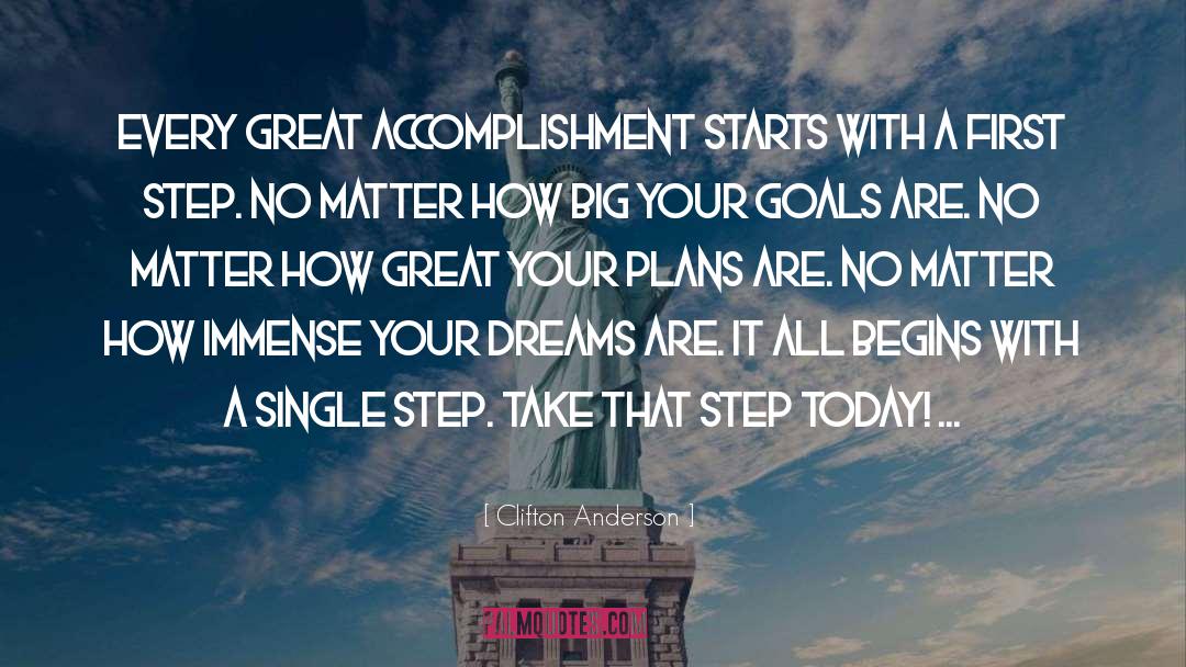 Great Accomplishment quotes by Clifton Anderson