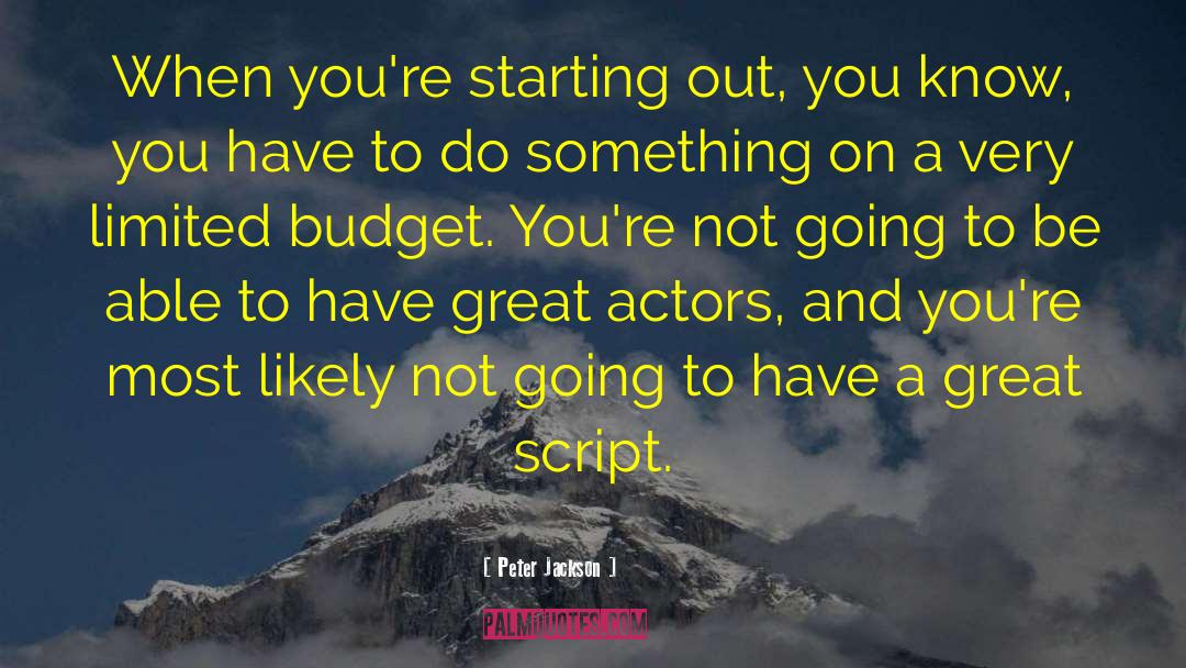 Great Actors quotes by Peter Jackson