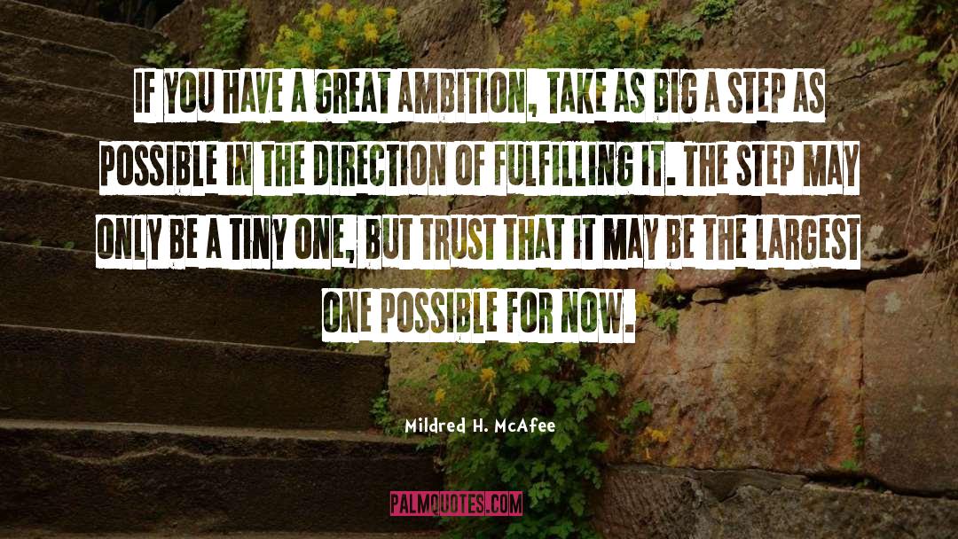 Great Ambition quotes by Mildred H. McAfee