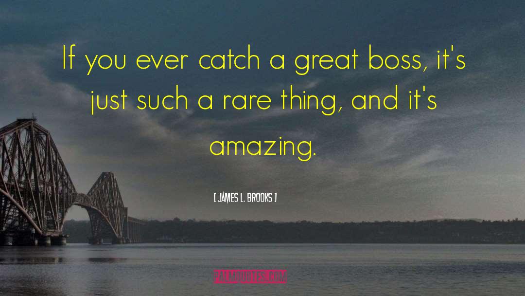 Great Boss quotes by James L. Brooks