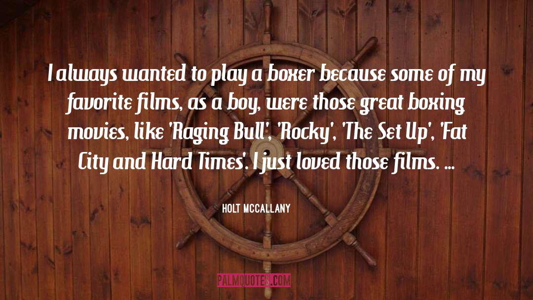 Great Boxing quotes by Holt McCallany