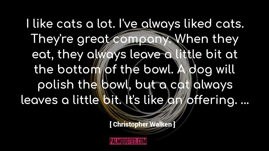 Great Company quotes by Christopher Walken