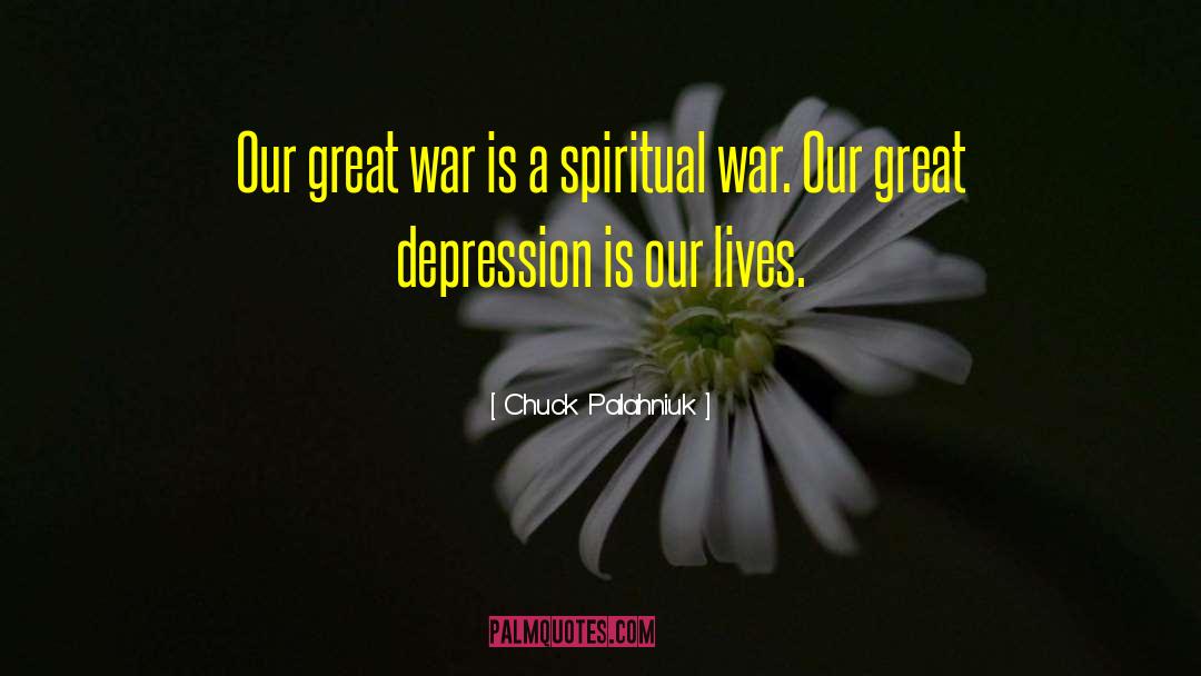 Great Depression quotes by Chuck Palahniuk