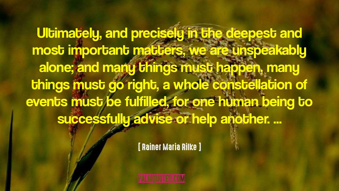 Great Events quotes by Rainer Maria Rilke