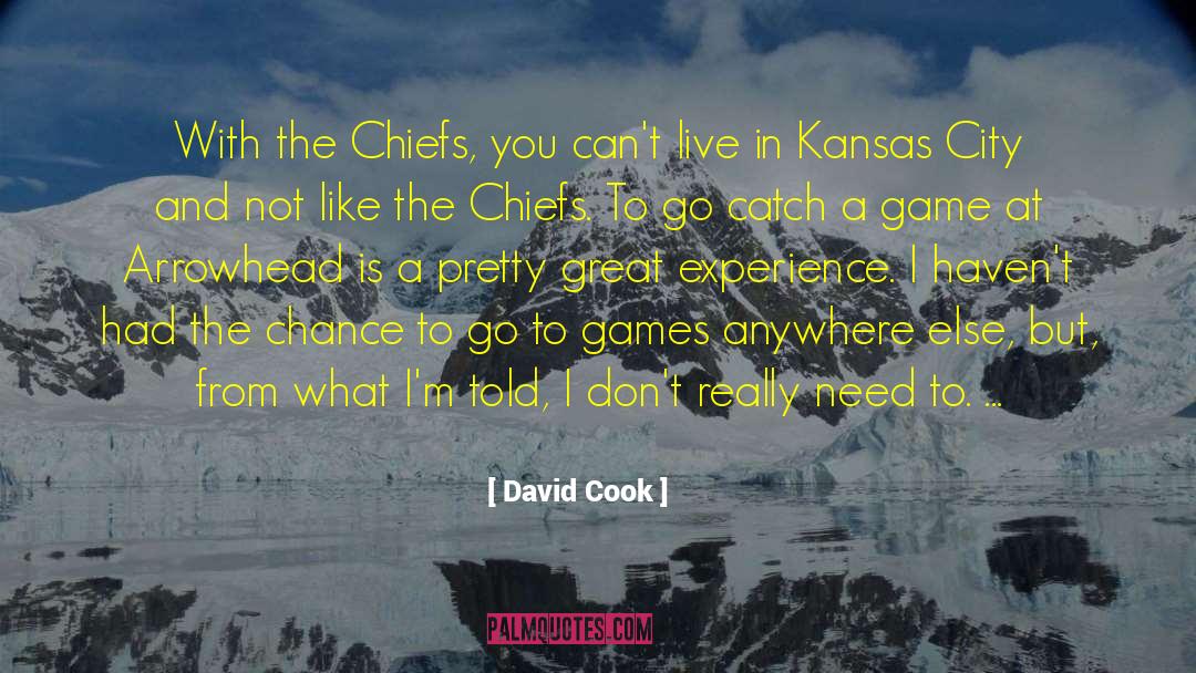 Great Experiences quotes by David Cook