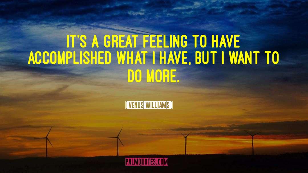 Great Feelings quotes by Venus Williams