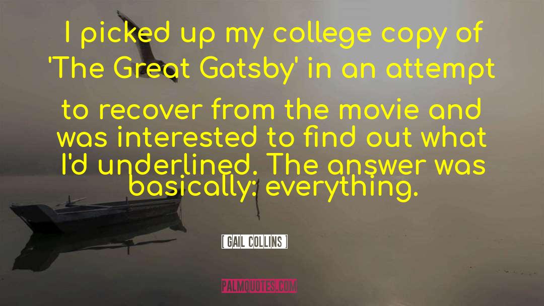 Great Gatsby Characteristic quotes by Gail Collins