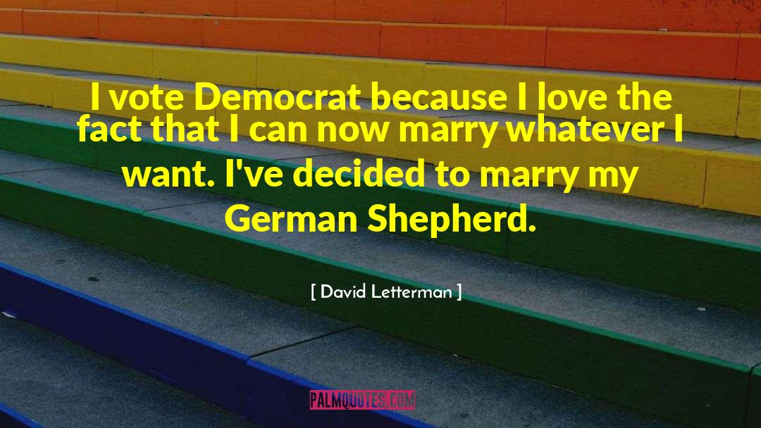 Great German Shepherd quotes by David Letterman