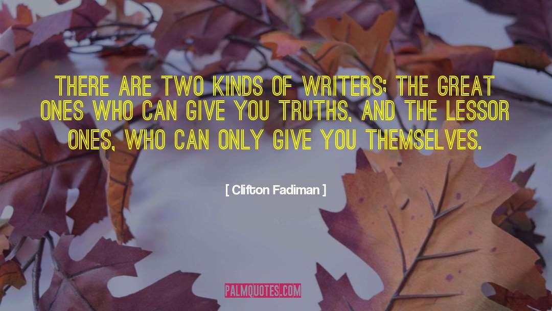 Great Ones quotes by Clifton Fadiman