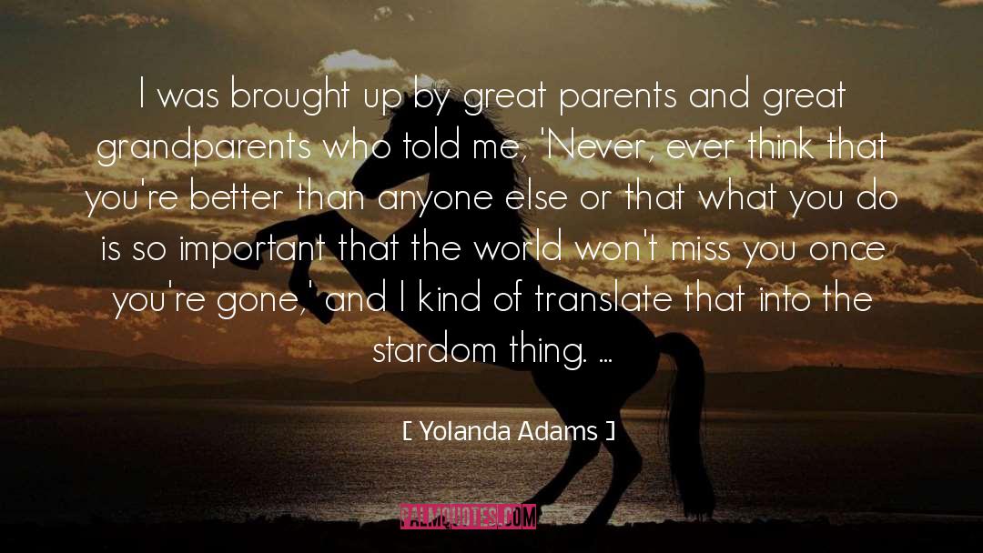 Great Parents quotes by Yolanda Adams