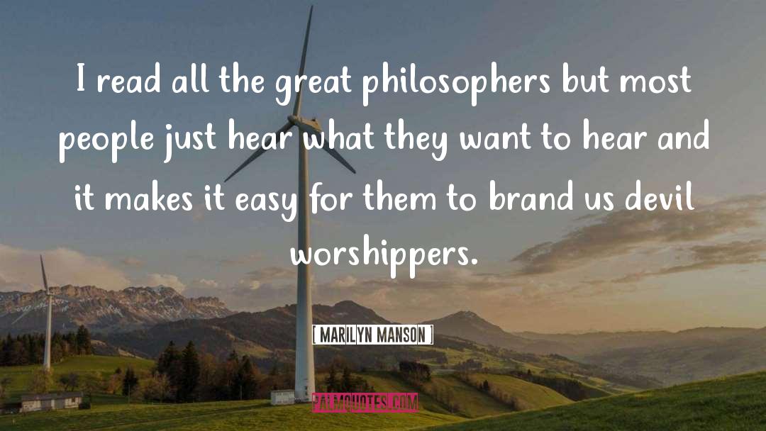Great Philosophers quotes by Marilyn Manson