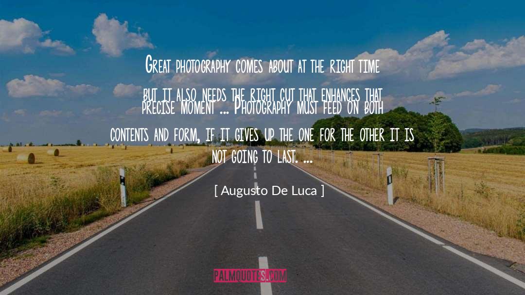 Great Photography quotes by Augusto De Luca