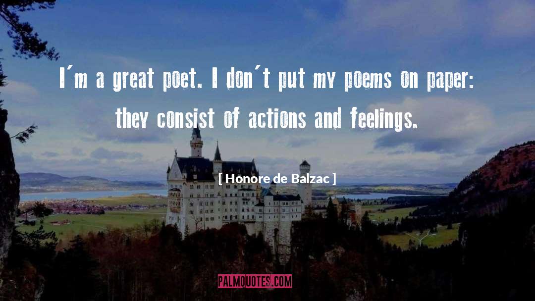 Great Poet quotes by Honore De Balzac