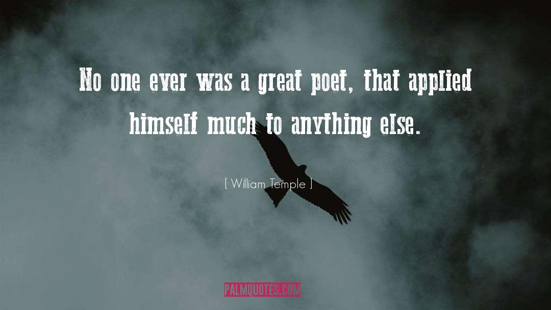 Great Poet quotes by William Temple