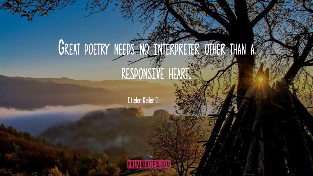 Great Poetry quotes by Helen Keller