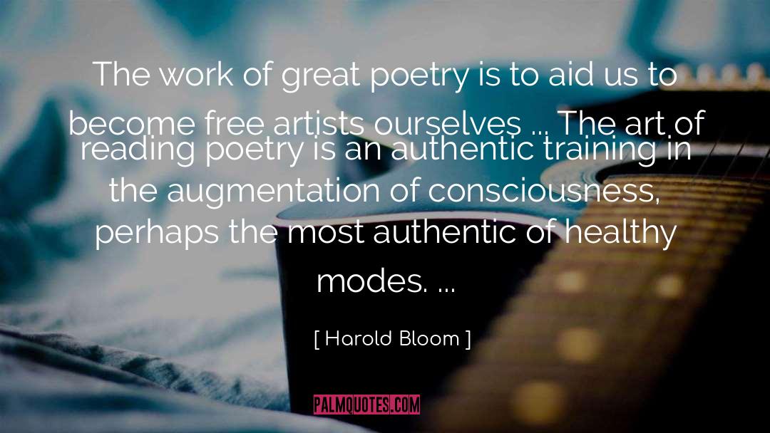 Great Poetry quotes by Harold Bloom