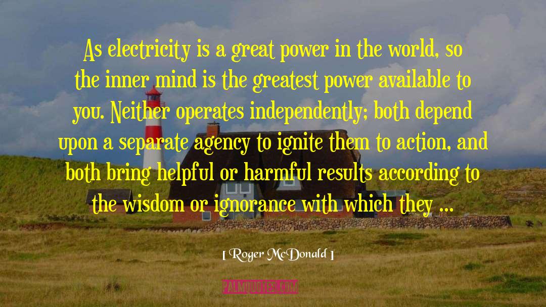 Great Power quotes by Roger McDonald