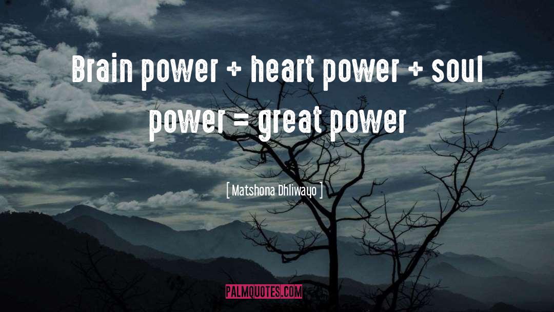 Great Power quotes by Matshona Dhliwayo