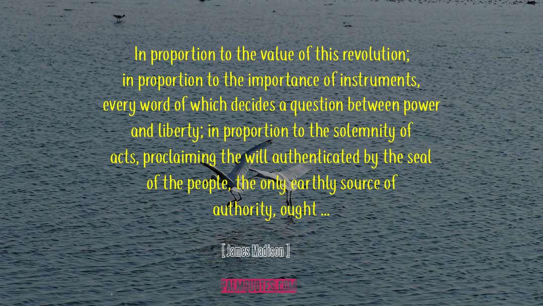 Great Public Power quotes by James Madison