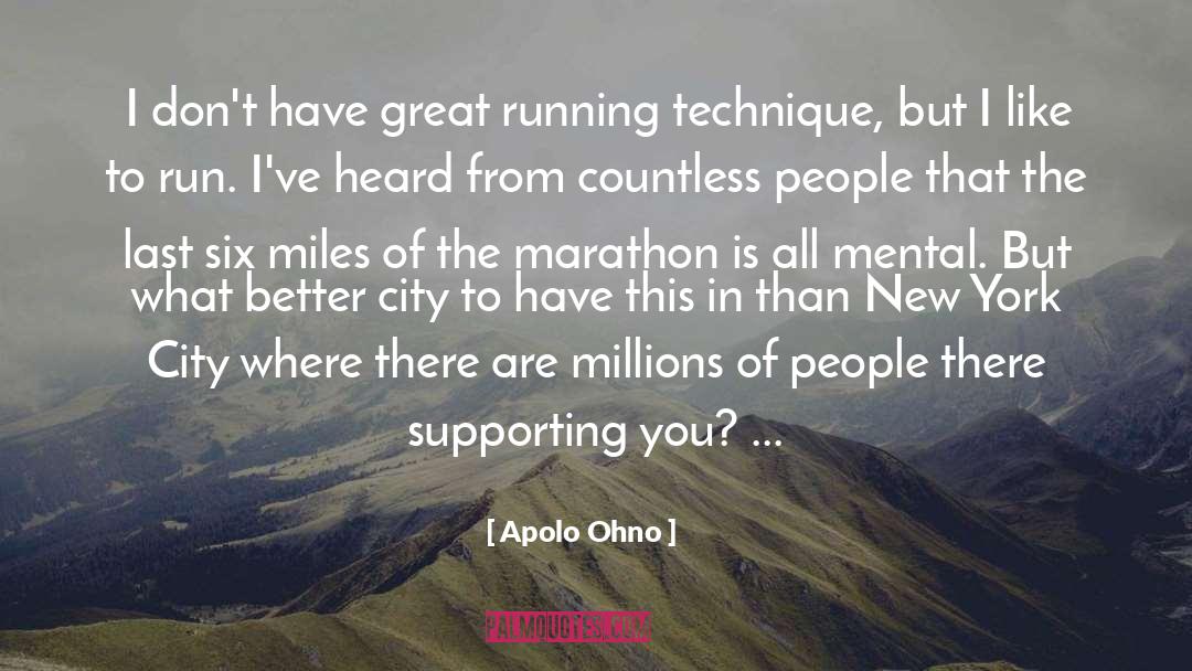 Great Running quotes by Apolo Ohno