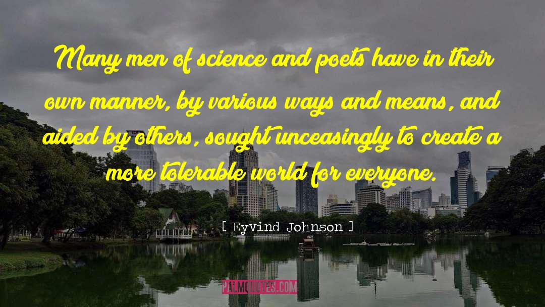 Great Science quotes by Eyvind Johnson