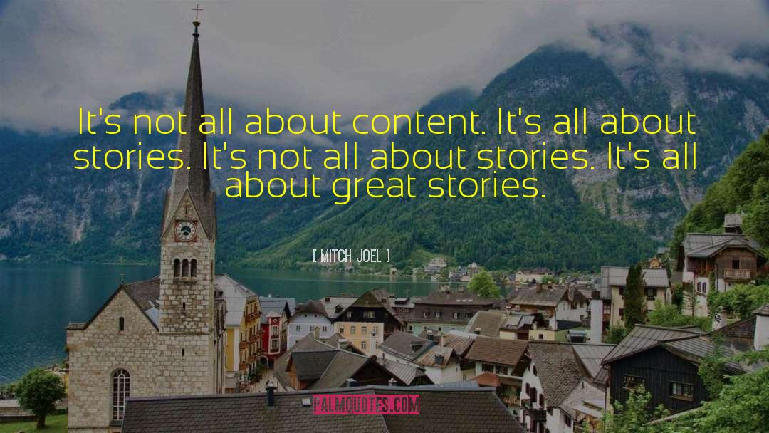 Great Stories quotes by Mitch Joel