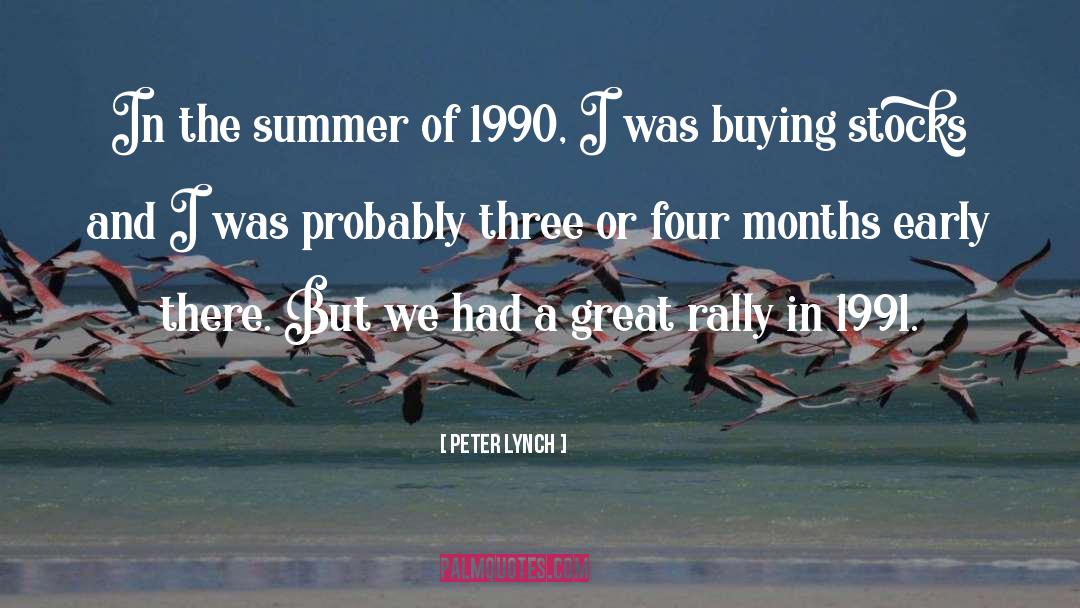 Great Summer quotes by Peter Lynch