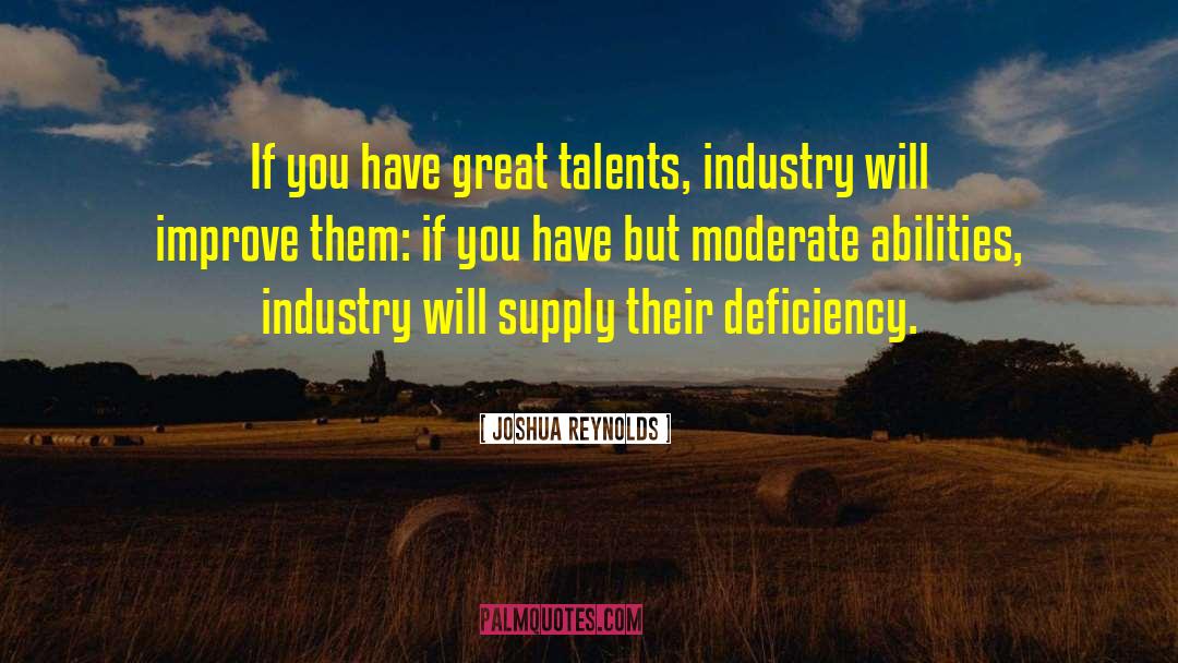 Great Talent quotes by Joshua Reynolds