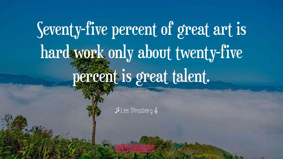 Great Talent quotes by Lee Strasberg