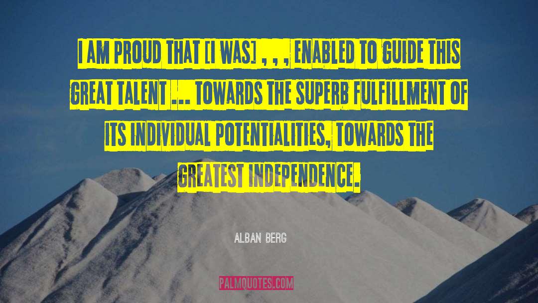 Great Talent quotes by Alban Berg