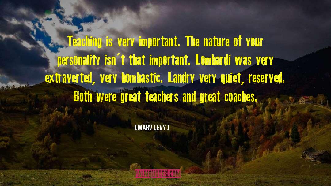 Great Teachers quotes by Marv Levy