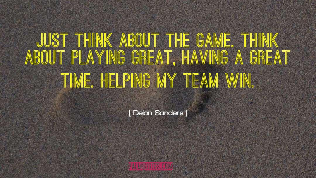 Great Team quotes by Deion Sanders